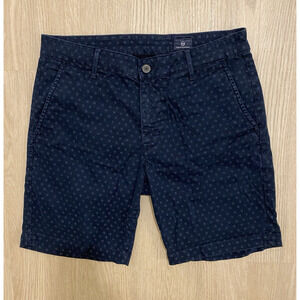 AG Adriano Goldschmied Shorts Wanderer Slim Trouser Navy Blue Floral 32 Preppy